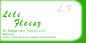 lili fleisz business card